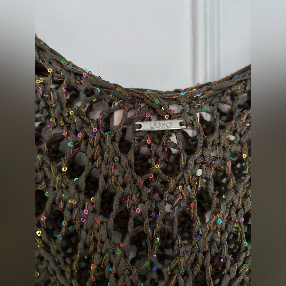 Liu Jo Glittering Knit Top With Multicolor Accents View 3